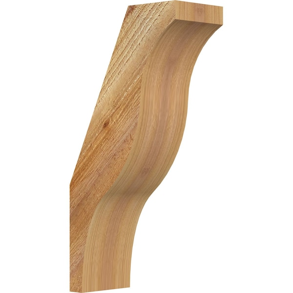 Ekena Millwork 4"W x 8"D x 16"H Funston Rough Sawn Knee Brace, Western Red Cedar BRC04X08X16FST00RWR - main